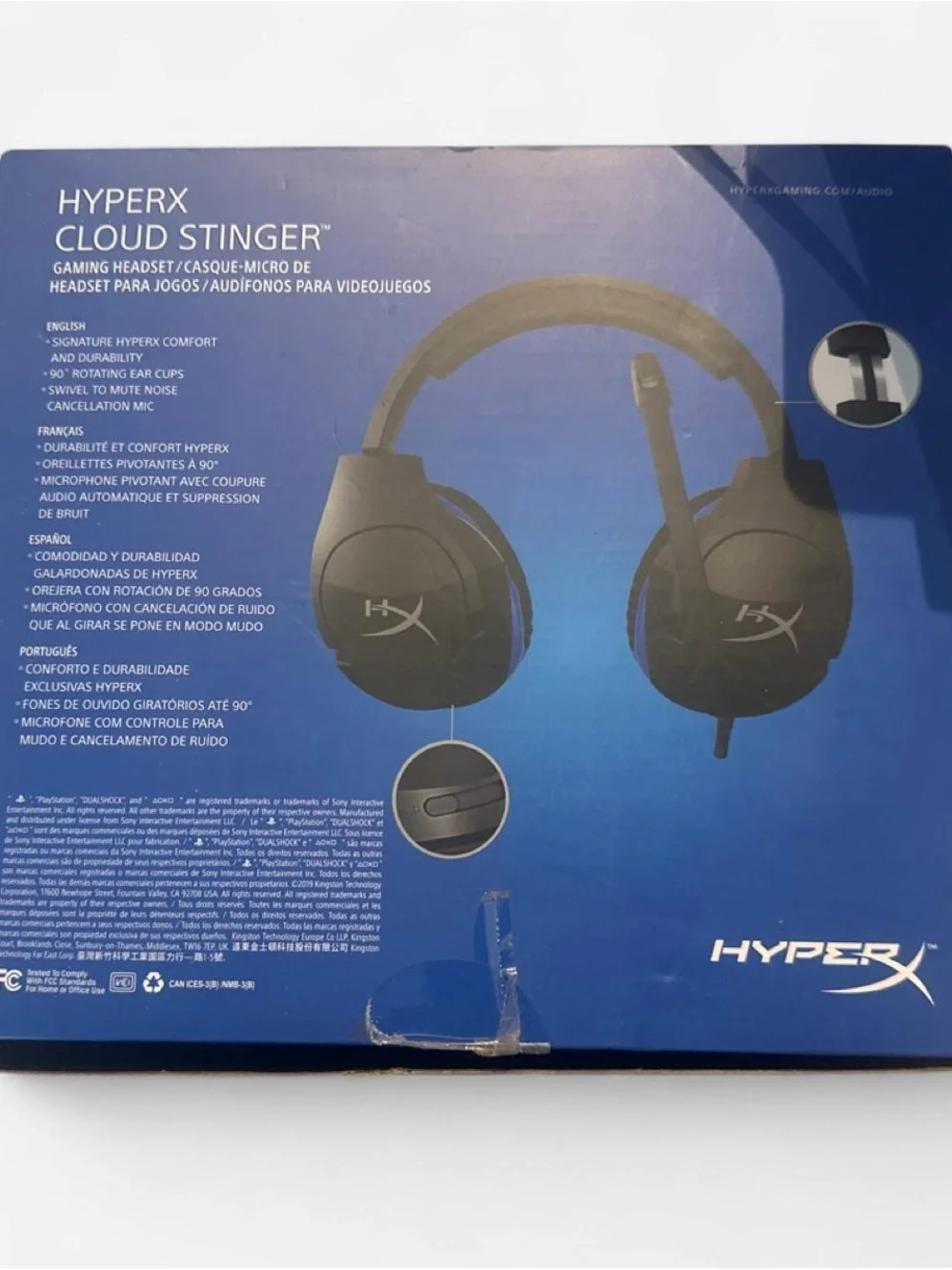 Hype HyperX Cloud Stinger Over-Ear Gaming Headset - Black/Blue Accents